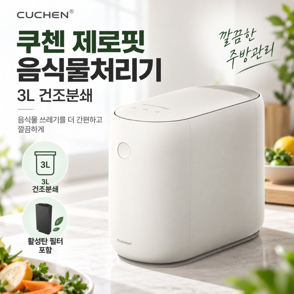 쿠첸 음식물처리기 분쇄기 제로핏 CFP-EN302DBII 3L 건조기 초특가 행사·스펙·장단점 제품 이미지