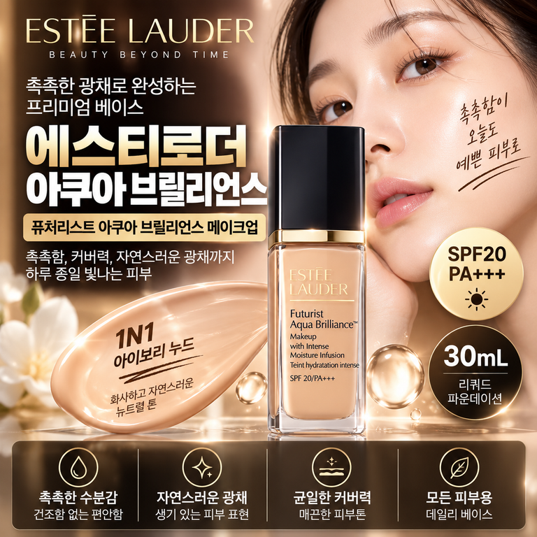 에스티로더 퓨처리스트 아쿠아 브릴리언스 1N1 30mL SPF20 PA+++ 구매 전 확인